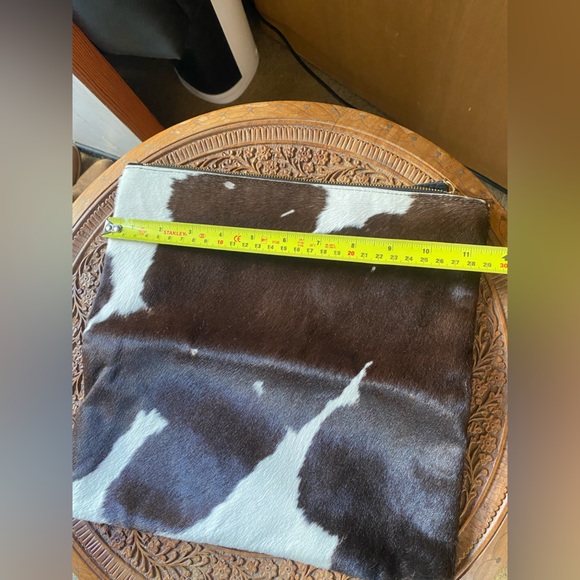 Clare V Cowhide Clutch - Dark Brown and White - Picture 7 of 7
